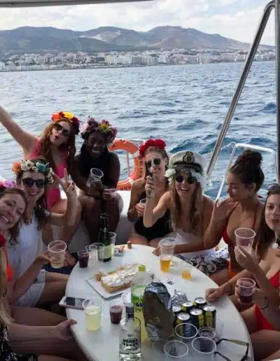 Hen party on boat in Malaga