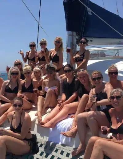 Hen party on boat in Malaga