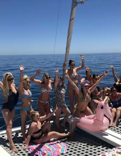 Hen party by boat in Benalmádena, Malaga