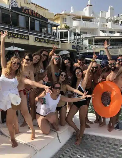 Boat party through Malaga with friends