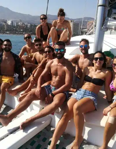 Boat party through Malaga with friends